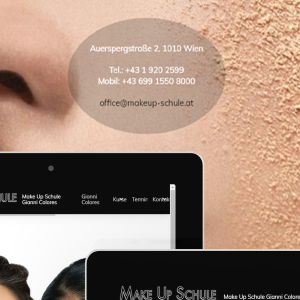 Die Website www.makeup-schule.at ist natürlich für alle Endgeräte optimiert.