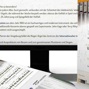 Website und Folder für die Internationale Waldviertler Orgelwoche Heidenreichstein