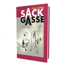 Ein 3D-Mockup der Hardcover-Ausgabe des Buches "Sackgasse" von Hans K. Stöckl